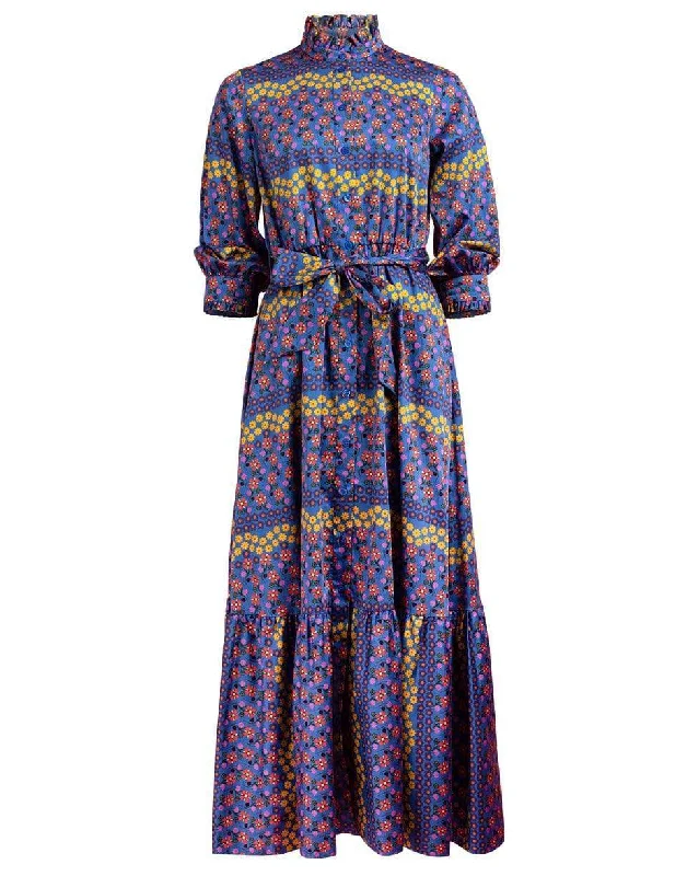 Polyester Dresses for Durable -Demi Floral Long Sleeve Maxi Dress