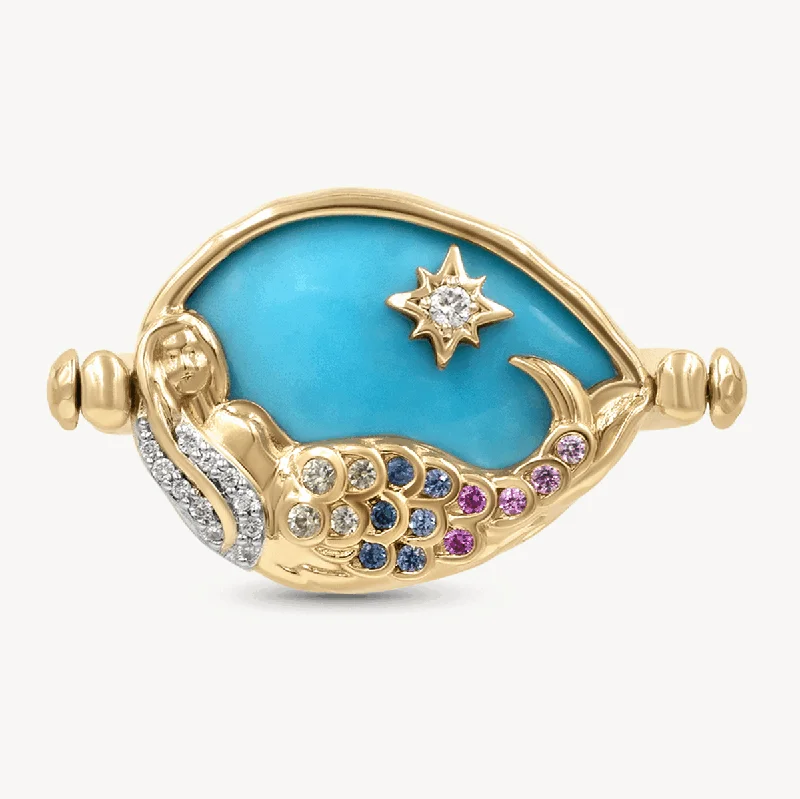 Women’s rings with shield-cut topaz stones -Lover Flip Ring