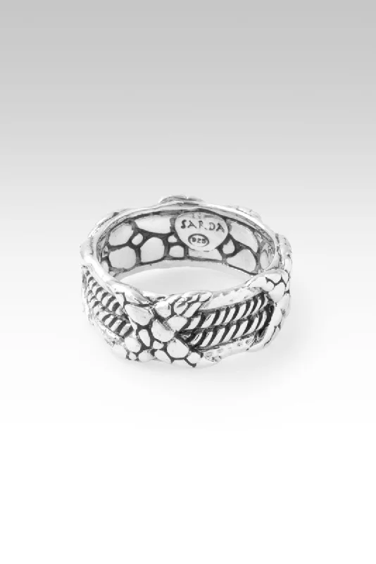 Women’s platinum rings with dazzling black diamonds -Forever Over Me Ring™ in Watermark