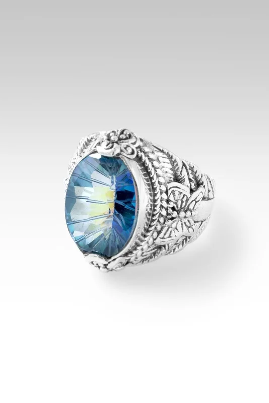 Women’s rings with bold lapis lazuli stones -Ephemeral Ring™ in Bluelicious™ Mystic Quartz