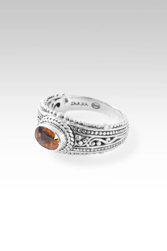 Women’s layered rings with mixed gemstone bands -Heavenly Splendor Ring™ in Cognac Zircon