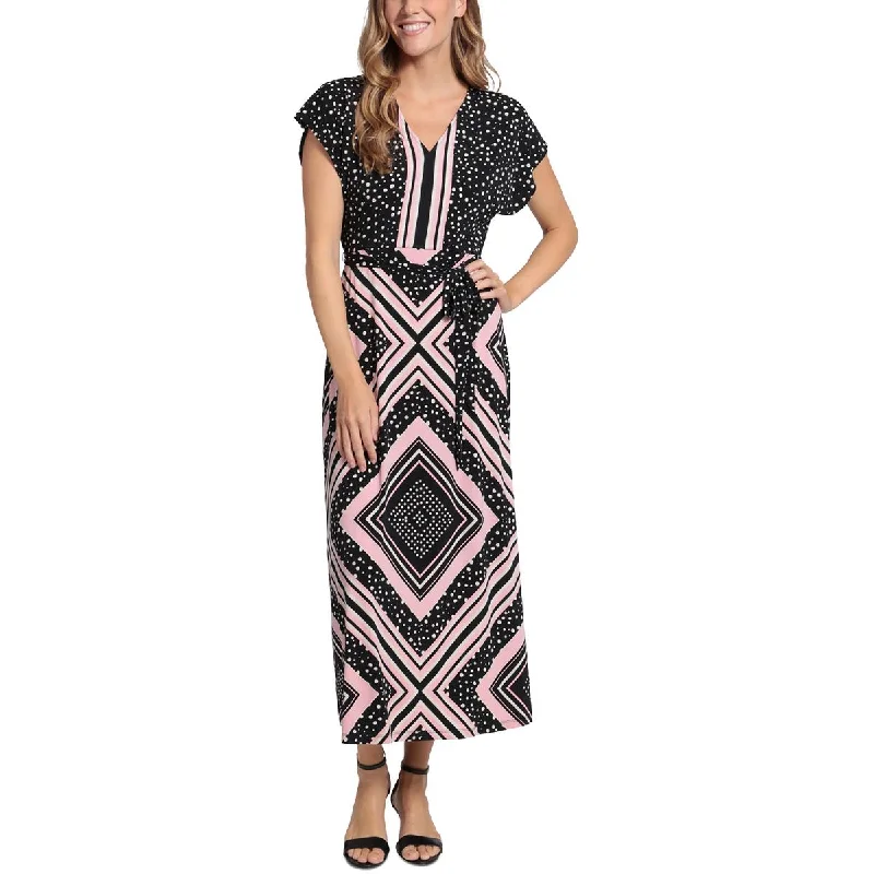 Pencil Dresses for Slimming -London Times Womens Petites Printed Long Maxi Dress