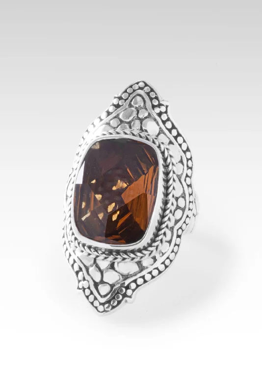 Women’s rings with smoky quartz for depth -Believe and Receive Ring™ in Whiskey Quartz