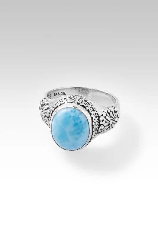 Women’s rings with tiger eye for boldness -Honest Community Ring™ in Larimar