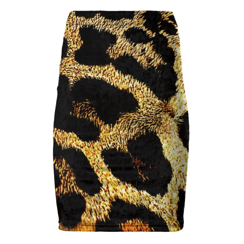 Anniversary Dresses for Special -TRP Leopard Print 01 Designer Pencil Mini Skirt