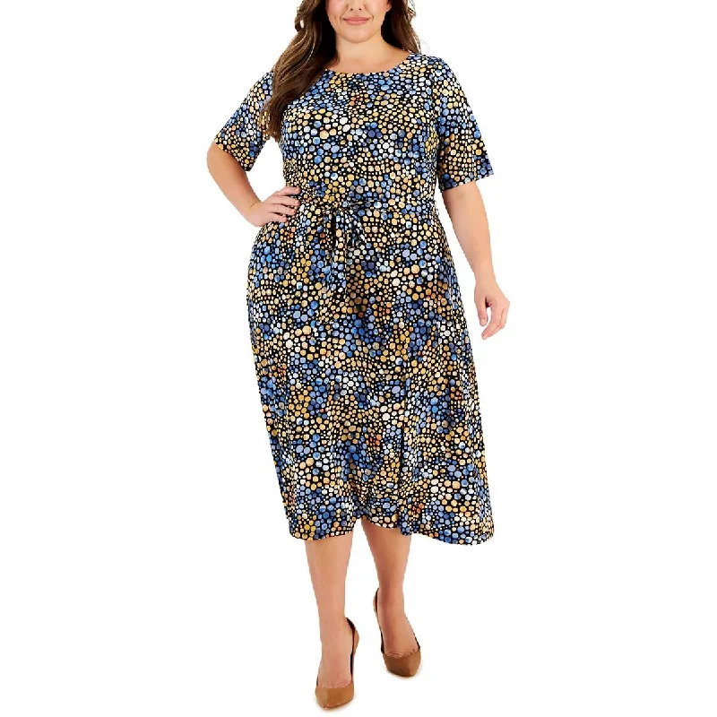 Embroidered Dresses for Detailed -Kasper Womens Plus Floral Work Dress Wear To Work Dress