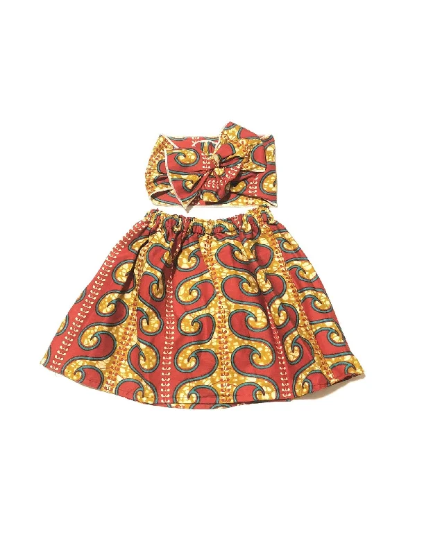 Sundress Dresses for Sunny -African Ankara Skirt Set