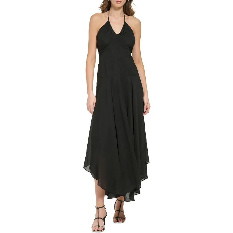 Mother's Day Dresses for Gift -DKNY Womens Open Back Long Halter Dress