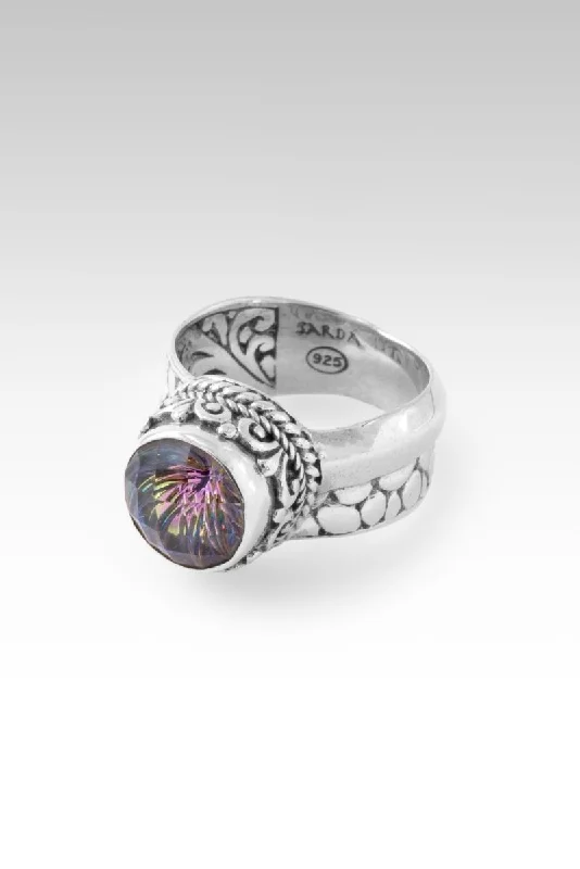 Women’s rings with pave topaz for dazzle -Blessings Persist Ring™ in Northern Lights™ Mystic Quartz