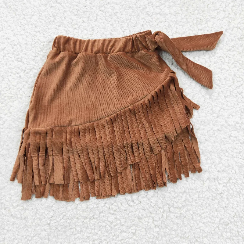 Cocktail Dresses for Party Time -Brown Flannel Skirt