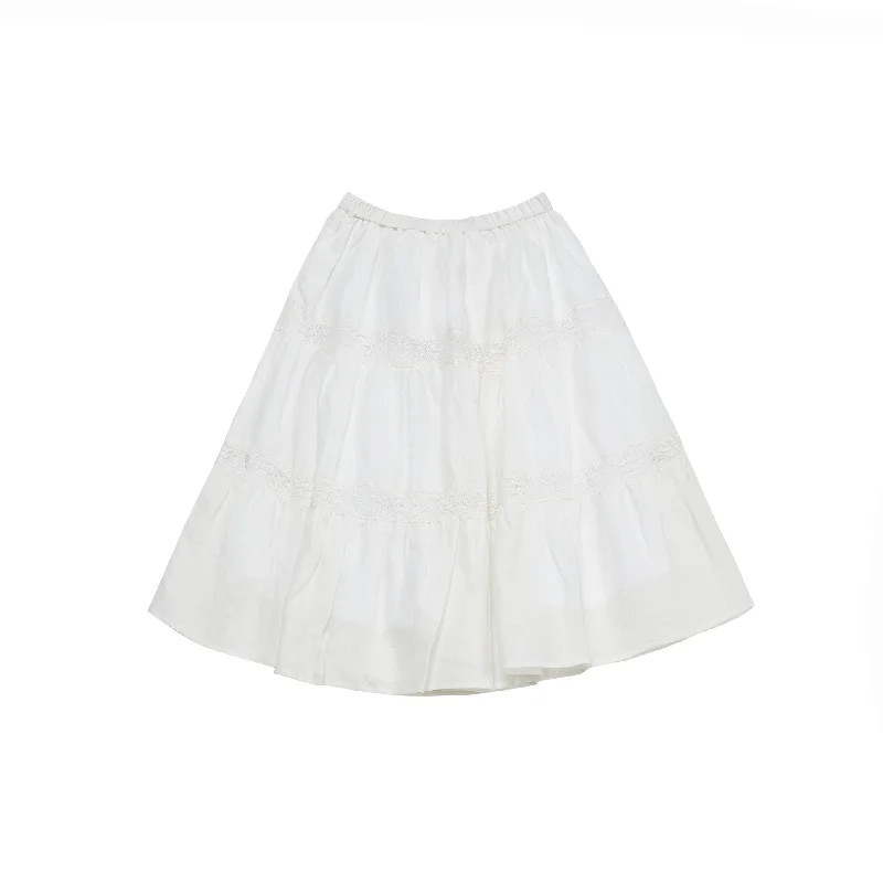 Vintage Dresses for Nostalgia -MARY JANE SKIRT-White