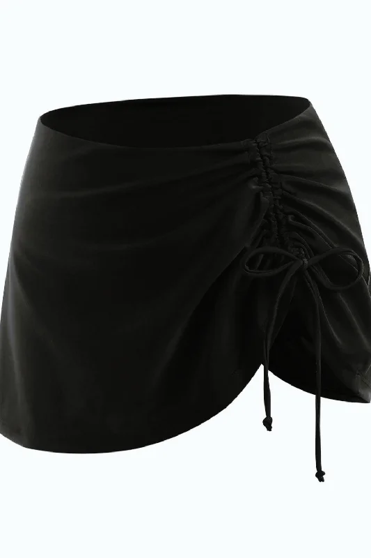 Indian Dresses with Intricacy -Pulled Up Black Mini Skirt