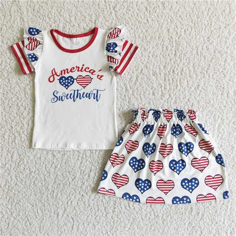 Wool Dresses for Warmth -4th of July tops skirts sets GSSO0051