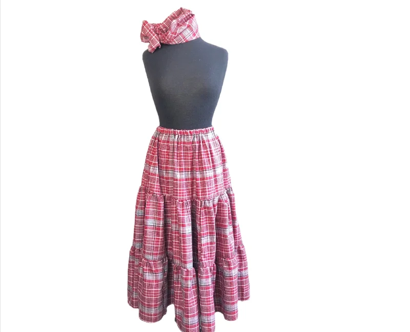 One-shoulder Dresses for Trendy -Traditional Jamaican Bandana Skirt with Head Wrap