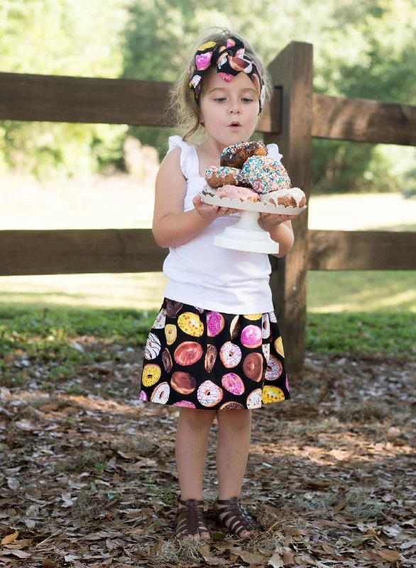 Party Dresses for Celebration -Black Donut Girl’s Skirt