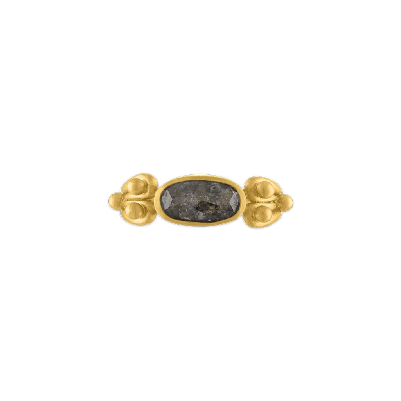 Women’s dainty rings with floral opal motifs -Black Diamond Herma Ring