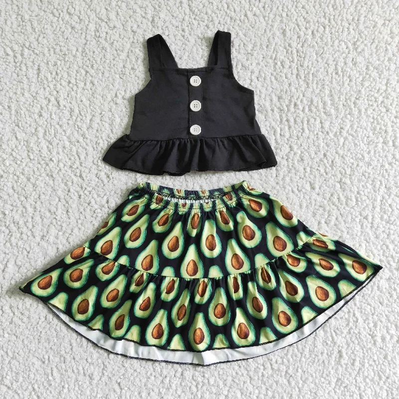 Leather Dresses for Luxury -avocado skirts tops set