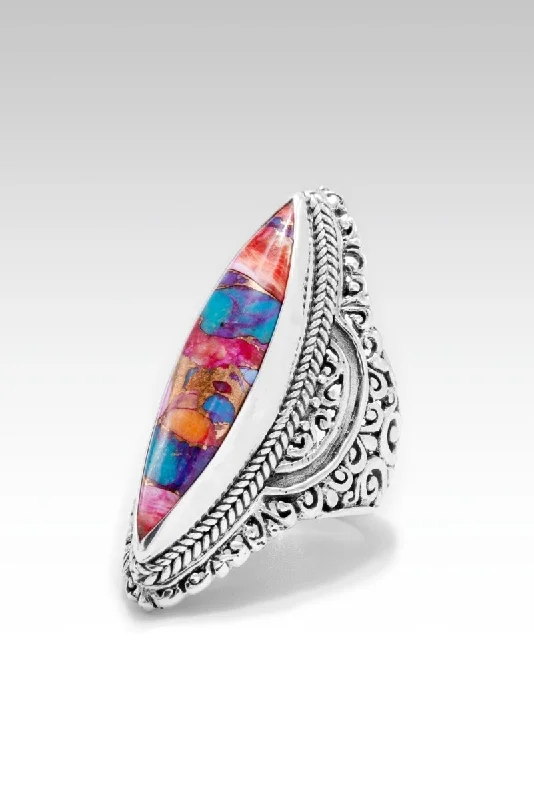 Women’s rings with starburst sapphire for radiance -Eternal Encouragement Ring™ in Sweetart Kingman Turquoise