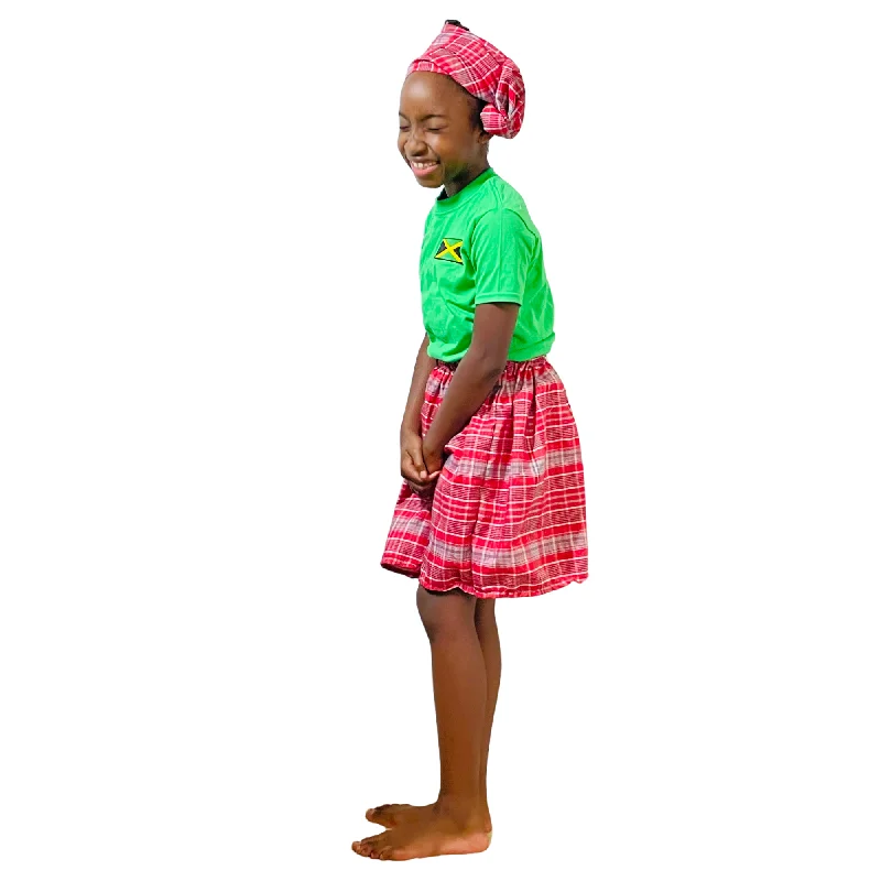 Ruffled Dresses for Girly -Girl’s Jamaican Bandana Skirt Set