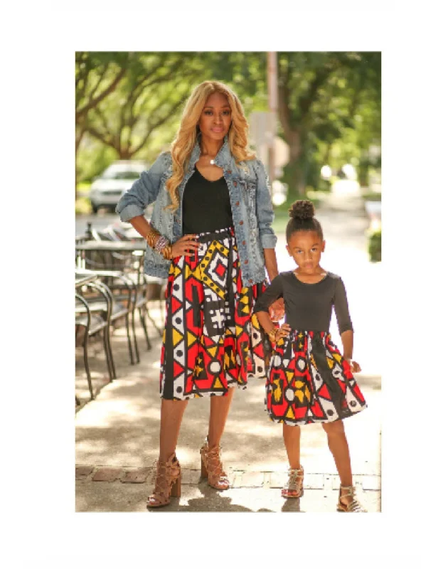 Sheath Dresses for Sophisticated -Angolan African Mommy and Me Skirt