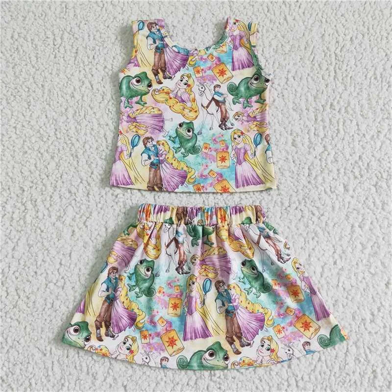 Halter Dresses for Chic Style -girls princess tops skirts sets GSD0040