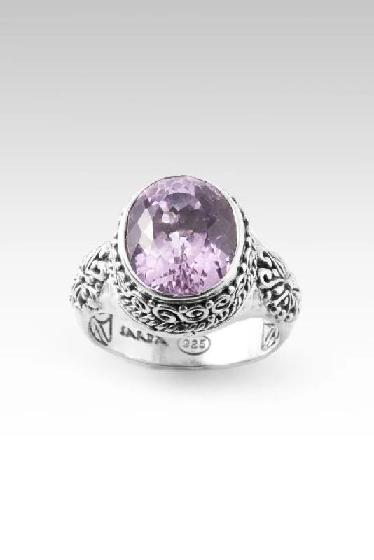 Women’s rings with smoky quartz for depth -Honest Community Ring™ in Kunzite