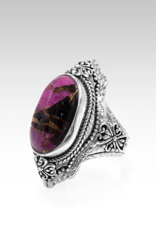 Women’s rings with topaz gems for brilliance -Grace Changes Everything Ring™ in Pink Calcite, Obsidian & Bronze