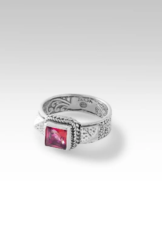 Women’s rings with eternity knot for love -All Things Possible Ring™ in Ultra™ Mystic Topaz