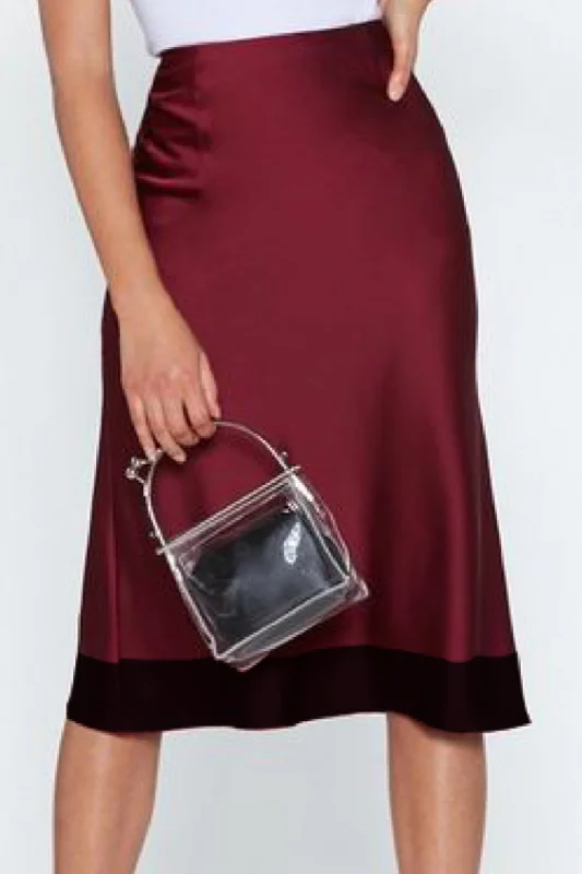 Ball Gown Dresses for Glamour -Copper Dark Red Skirt