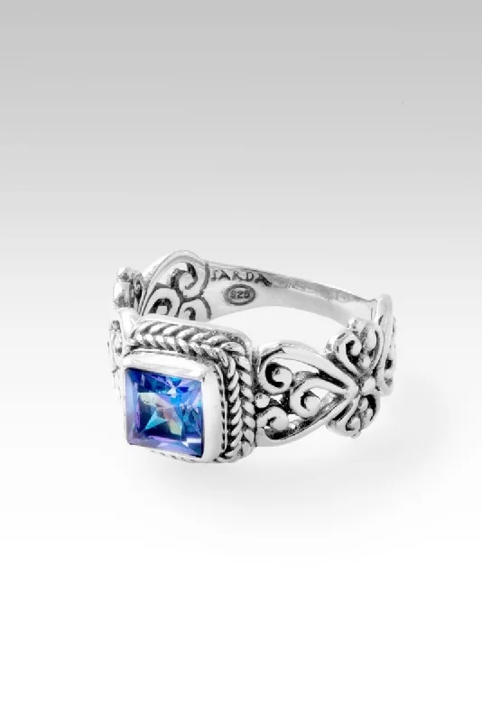 Women’s rings with twisted bands for style -Faithful Devotion Ring™ in Sheer Luck™ Mystic Topaz