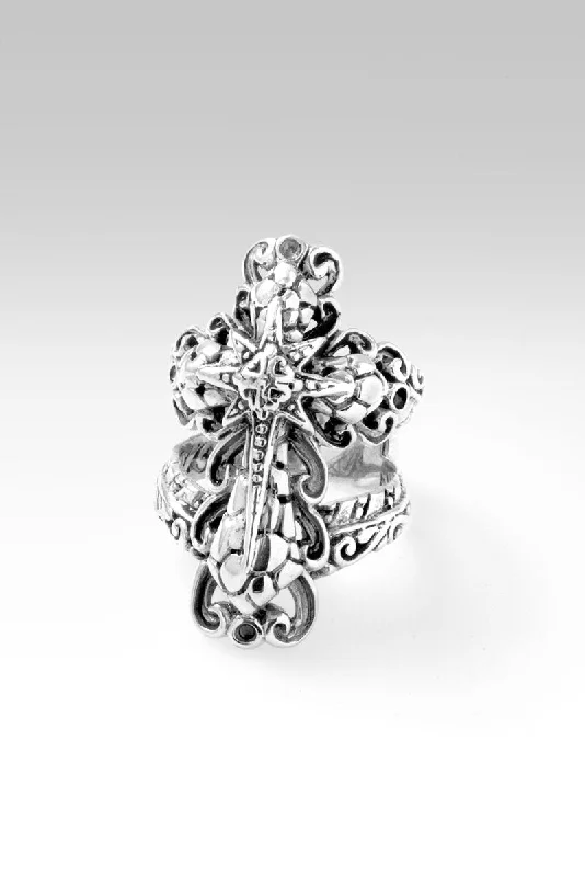 Women’s rings with polished peacock ore glow -Cyrus Ring™ in Watermark