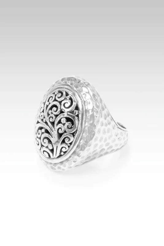 Women’s rings with polished jade for calm -Blessings Overflow Ring™ in Tree of Life