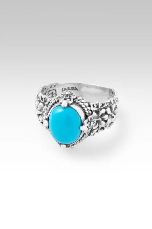 Women’s rings with rough opal for beauty -Garden Dreams Ring™ in Sleeping Beauty Turquoise