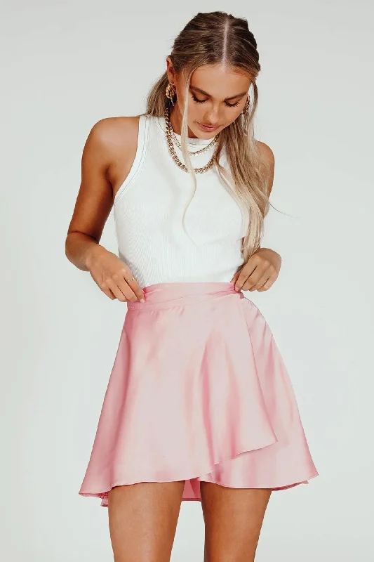 Modern Dresses for Trendy -Solid Color Lace Up Mini Skirt