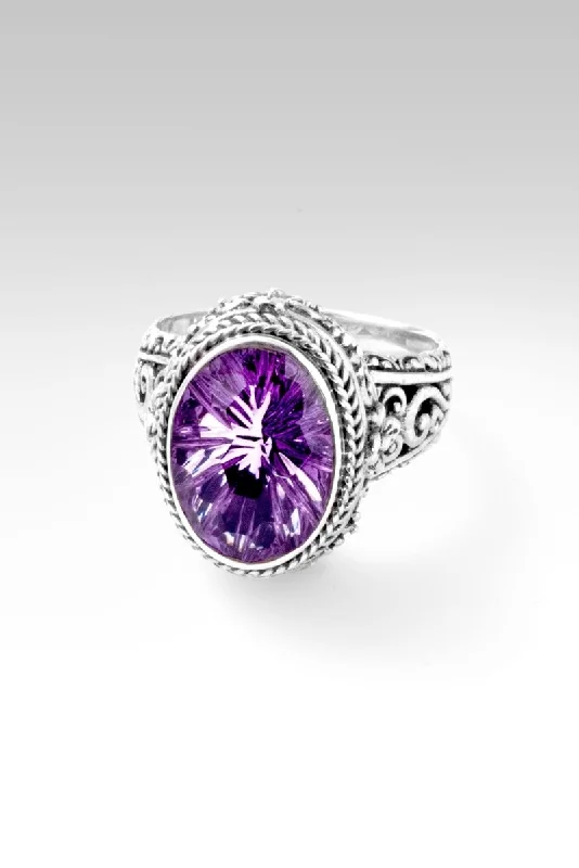 Women’s rings with pearl clusters for elegance -Bring About Peace Ring™ in Amethyst