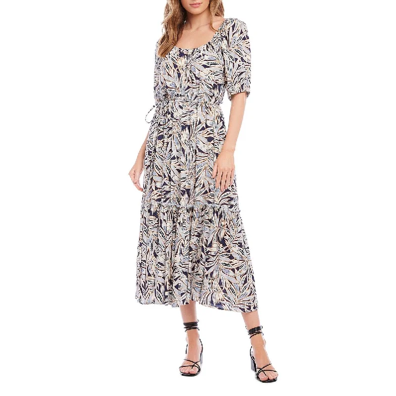 Sheath Dresses for Sophisticated -Karen Kane Womens Puff Sleeve Printed Midi Dress