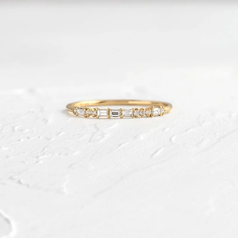 Women’s bridal rings with diamond halo settings -Morse Code Ring: LOVE