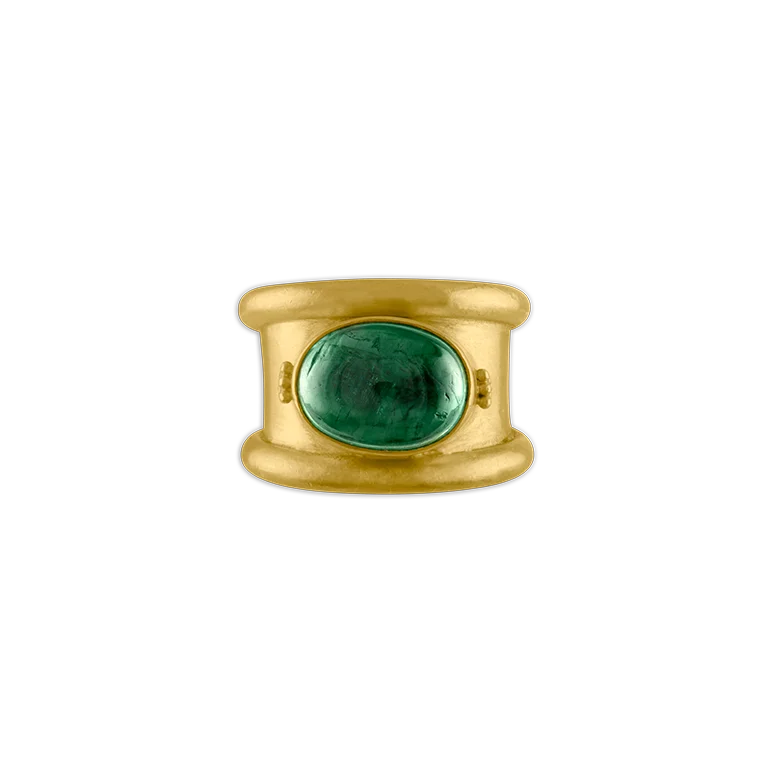 Women’s rings with twisted bands for style -Green Tourmaline Calda Ring