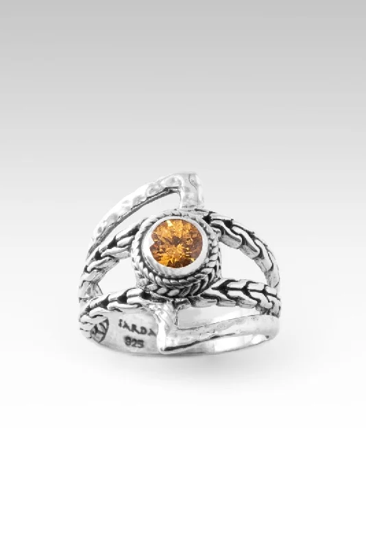 Women’s rings with polished amber for warmth -Blossoms of Grace Ring™ in Spessartine Garnet