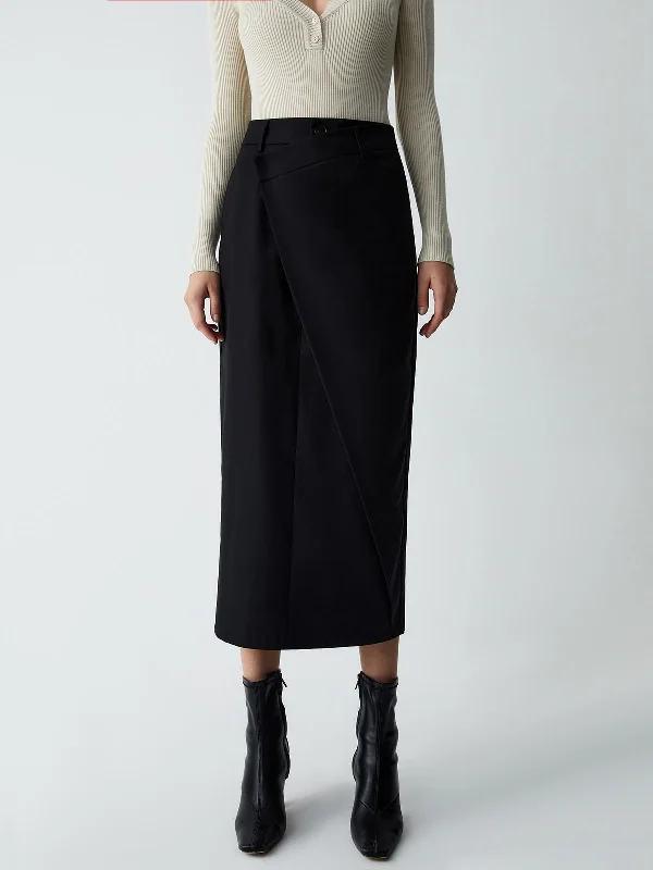 Shift Dresses for Simple Look -BerryBetty - Asymmetric Layer Maxi Skirt