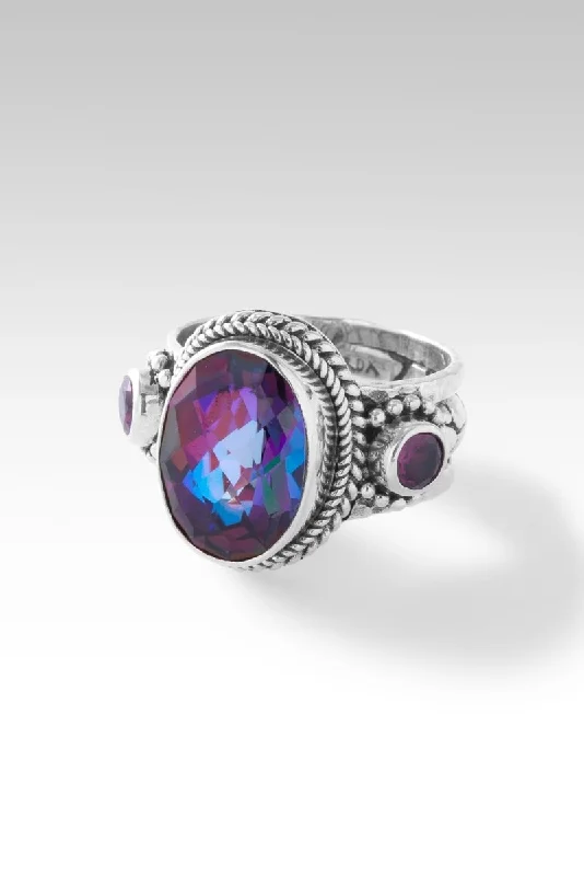 Women’s rings with sunstone gems for glow -Exuberant Joy Ring™ in Xanadu™ Mystic Quartz