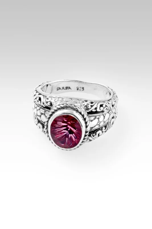 Women’s rings with starburst sapphire for radiance -Be at Peace Ring™ in Berrylicious™ Mystic Quartz