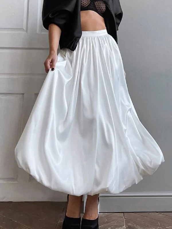 Cotton Dresses for Comfort -French High Waist Charming A-Line Skirt Skirt