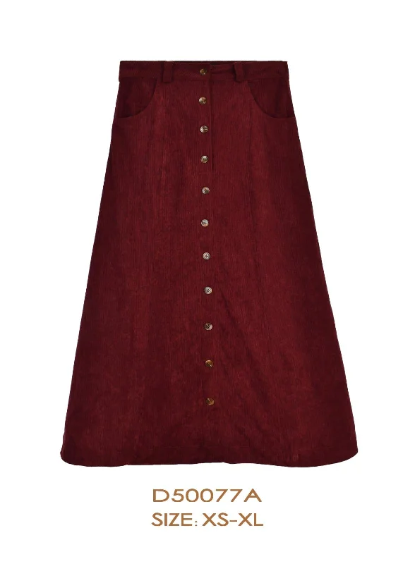 Retro Dresses for Throwback -D50077A-SKIRT-Bordo