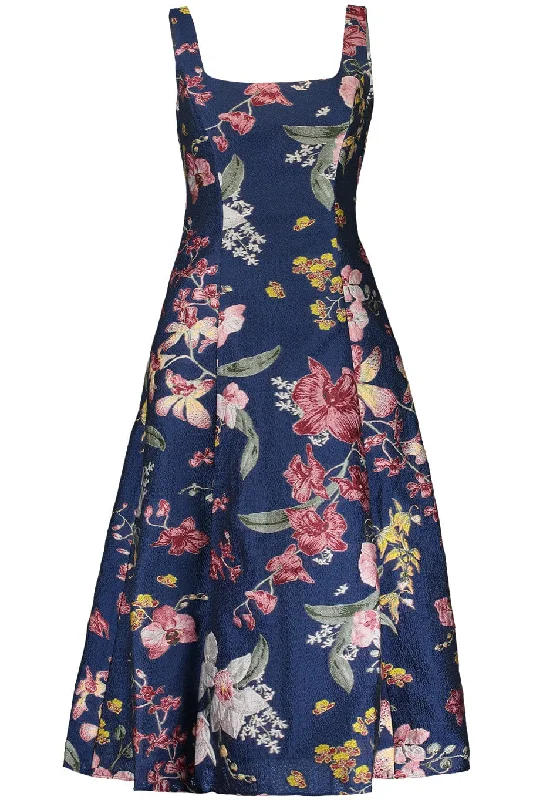 Elastic Dresses for Fit -Floral A Line Cocktail Dress