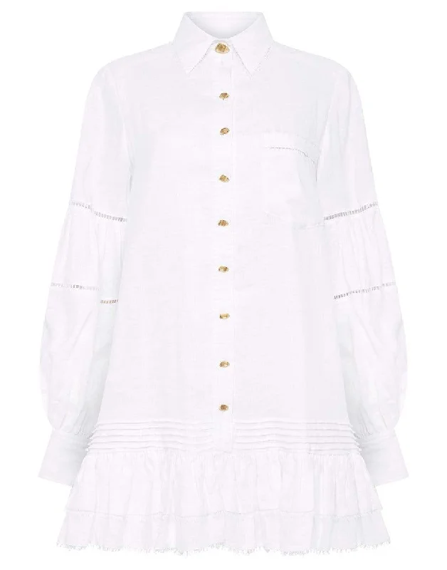 A-line Dresses for Flattering -Lotus Linen Shirt Dress