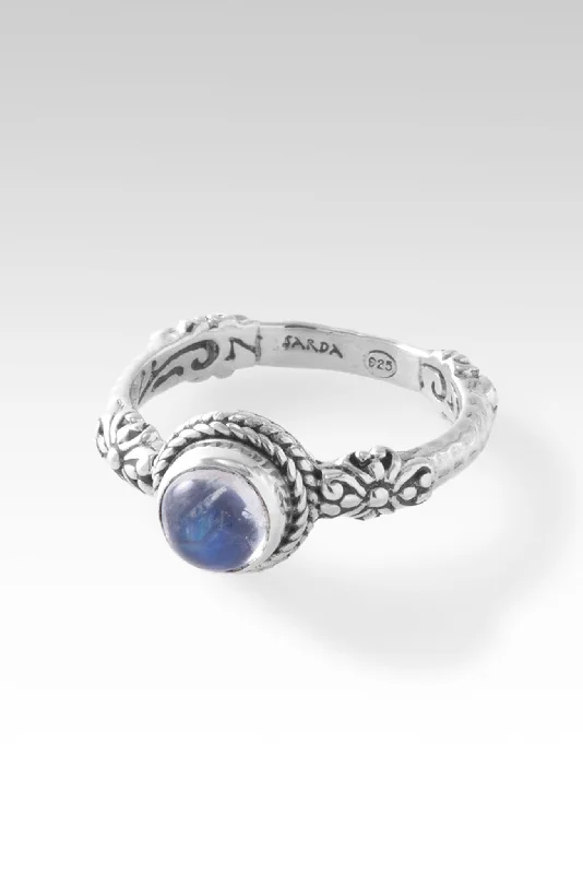 Women’s rings with star sapphire for glow -Cheerful Heart Ring™ in Rainbow Moonstone