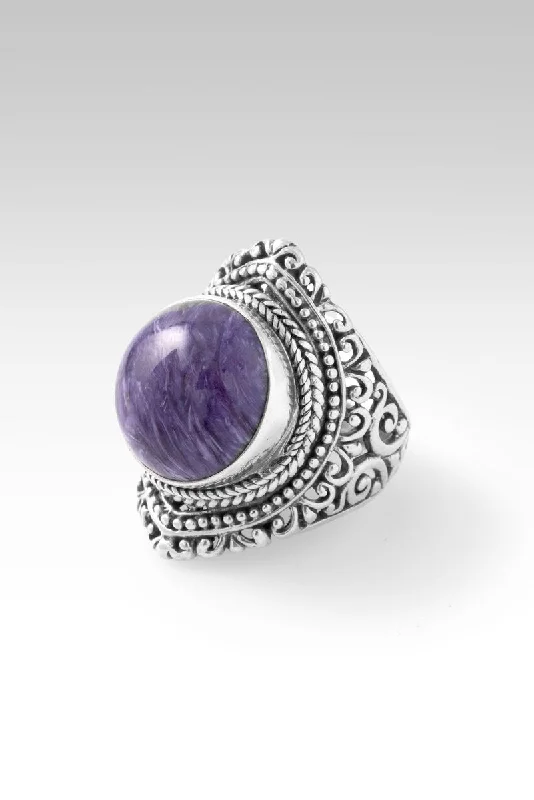 Women’s rings with knot designs for symbolism -Glory Everywhere Ring™ in Charoite