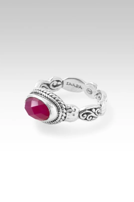 Women’s rings with fluorite stones for hues -Best is Yet to Come Ring™ in Red Currant Quartz