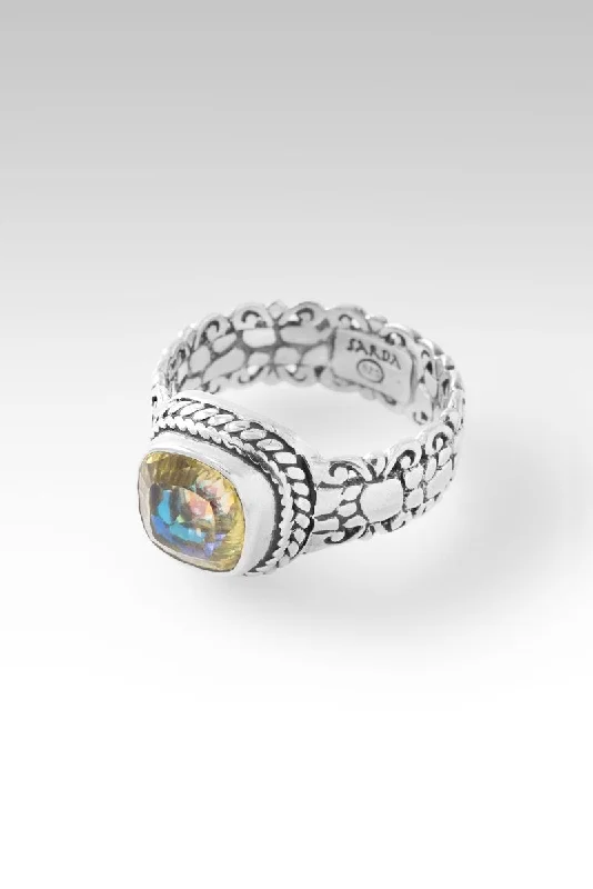 Women’s rings with pearl clusters for elegance -Elysian Ring™ in Jealous Yellow™ Mystic Quartz